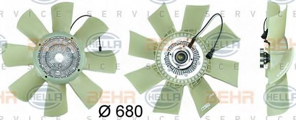 8MV 376 730-131 BEHR+HELLA+SERVICE Clutch, radiator fan