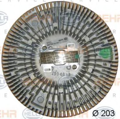 8MV 376 731-341 BEHR+HELLA+SERVICE Cooling System Clutch, radiator fan