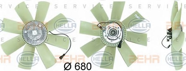 8MV 376 731-471 BEHR+HELLA+SERVICE Cooling System Clutch, radiator fan