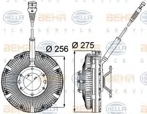 8MV 376 734-781 BEHR+HELLA+SERVICE Cooling System Clutch, radiator fan