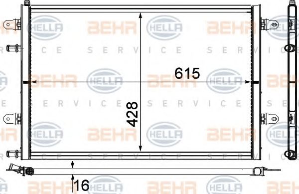 8MK 376 737-111 BEHR+HELLA+SERVICE Low Temperature Cooler, intercooler