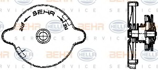 8MY 376 742-021 BEHR+HELLA+SERVICE Cooling System Cap, radiator