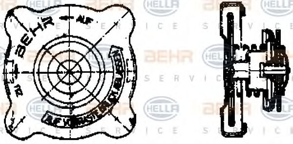 8MY 376 742-131 BEHR+HELLA+SERVICE Крышка, резервуар охлаждающей жидкости