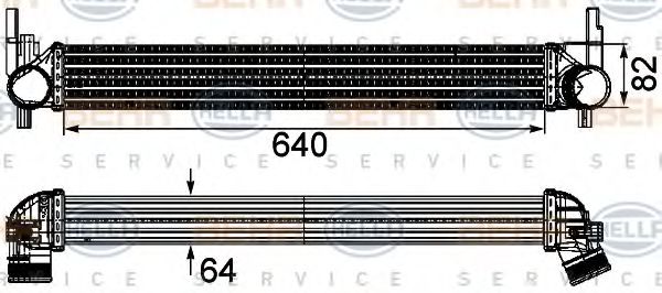 8ML 376 746-141 BEHR+HELLA+SERVICE Air Supply Intercooler, charger