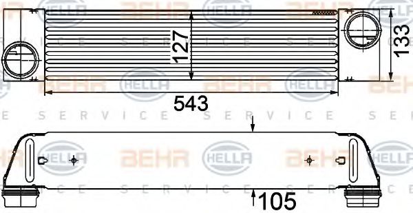 8ML 376 746-501 BEHR+HELLA+SERVICE Intercooler, charger