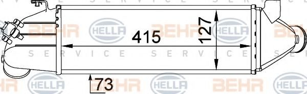 8ML 376 746-631 BEHR+HELLA+SERVICE Air Supply Intercooler, charger