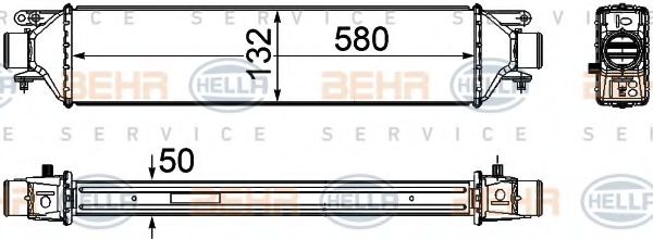 8ML 376 746-691 BEHR+HELLA+SERVICE Air Supply Intercooler, charger