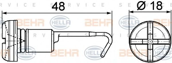 9NS 376 747-011 BEHR+HELLA+SERVICE Bolt, radiator cap