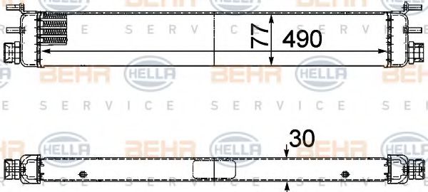 8MO 376 747-111 BEHR+HELLA+SERVICE Oil Cooler, engine oil