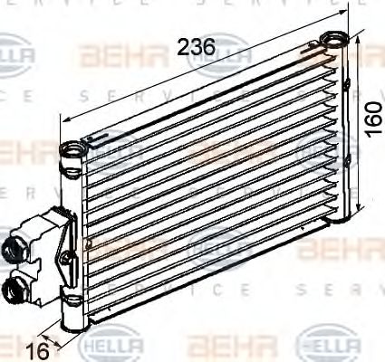 8MO 376 747-201 BEHR+HELLA+SERVICE Oil Cooler, automatic transmission