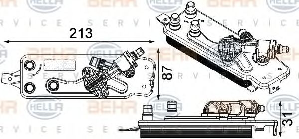 8MO 376 749-001 BEHR+HELLA+SERVICE Oil Cooler, automatic transmission