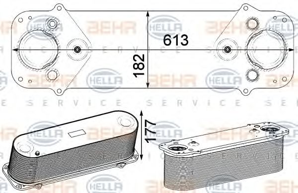8ML 376 750-501 BEHR+HELLA+SERVICE Intercooler, charger