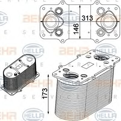 8ML 376 750-511 BEHR+HELLA+SERVICE Intercooler, charger