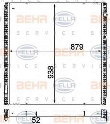 8MK 376 750-591 BEHR+HELLA+SERVICE Air Supply Low Temperature Cooler, intercooler