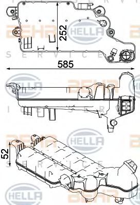 8MA 376 750-611 BEHR+HELLA+SERVICE Expansion Tank, coolant