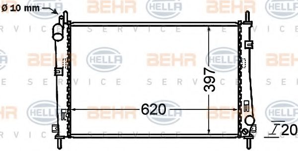 8MK 376 754-781 BEHR+HELLA+SERVICE Kühlung Kühler, Motorkühlung