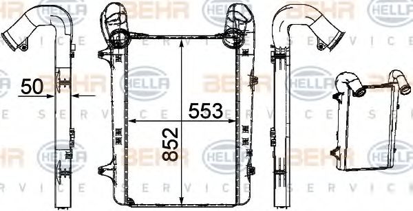8ML 376 756-101 BEHR+HELLA+SERVICE Air Supply Intercooler, charger