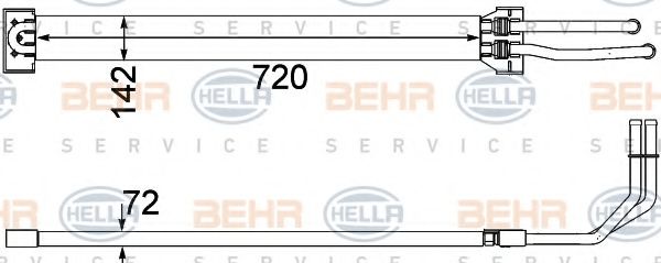 8MO 376 756-371 BEHR+HELLA+SERVICE Steering Oil Cooler, steering system