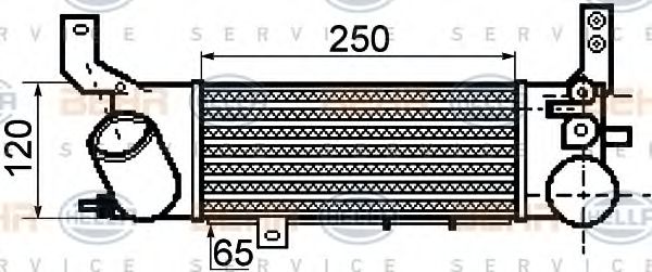 8ML 376 756-551 BEHR+HELLA+SERVICE Air Supply Intercooler, charger