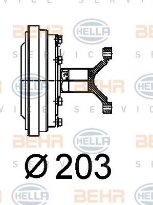 8MV 376 757-171 BEHR+HELLA+SERVICE Clutch, radiator fan