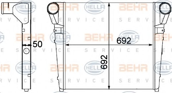 8ML 376 758-171 BEHR+HELLA+SERVICE Система подачи воздуха Интеркулер