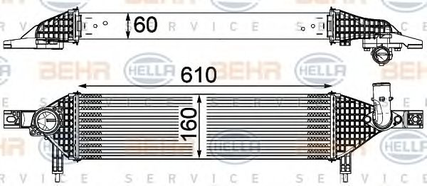 8ML 376 762-201 BEHR+HELLA+SERVICE Air Supply Intercooler, charger