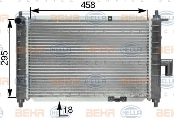 8MK 376 762-521 BEHR+HELLA+SERVICE Kühlung Kühler, Motorkühlung