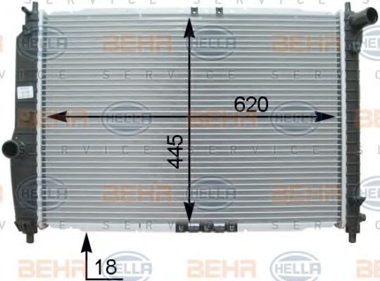 8MK 376 762-661 BEHR+HELLA+SERVICE Cooling System Radiator, engine cooling