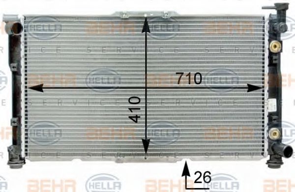 8MK 376 763-471 BEHR+HELLA+SERVICE Cooling System Radiator, engine cooling