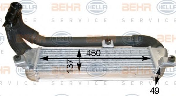 8ML 376 763-541 BEHR+HELLA+SERVICE Air Supply Intercooler, charger
