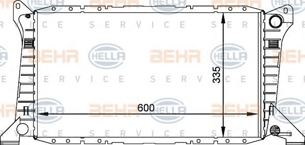 8MK 376 764-021 BEHR+HELLA+SERVICE Cooling System Radiator, engine cooling