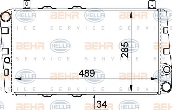 8MK 376 764-061 BEHR+HELLA+SERVICE Cooling System Radiator, engine cooling