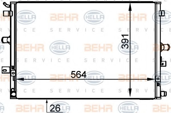 8ML 376 765-081 BEHR+HELLA+SERVICE Air Supply Intercooler, charger