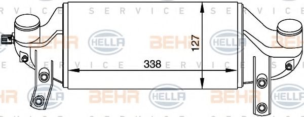 8ML 376 765-091 BEHR+HELLA+SERVICE Intercooler, charger