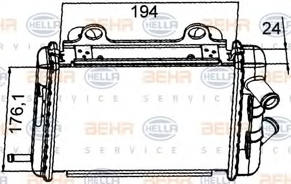 8MK 376 765-261 BEHR+HELLA+SERVICE Cooling System Radiator, engine cooling