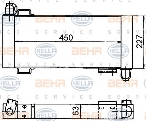 8MO 376 765-301 BEHR+HELLA+SERVICE Lubrication Oil Cooler, engine oil