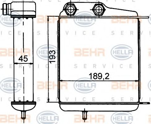 8MO 376 765-381 BEHR+HELLA+SERVICE масляный радиатор, двигательное масло