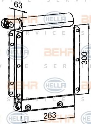 8MO 376 765-441 BEHR+HELLA+SERVICE Lubrication Oil Cooler, engine oil