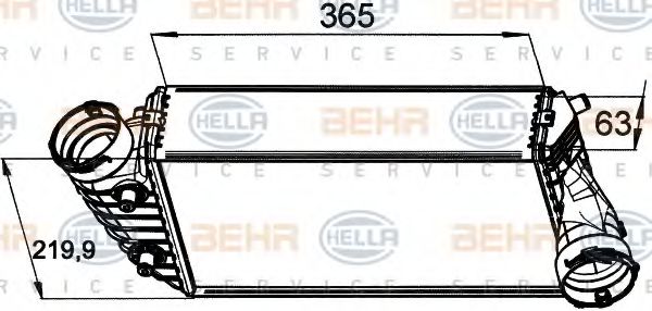 8ML 376 765-451 BEHR+HELLA+SERVICE Air Supply Intercooler, charger