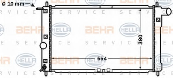 8MK 376 767-191 BEHR+HELLA+SERVICE Cooling System Radiator, engine cooling