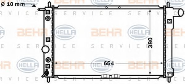 8MK 376 767-201 BEHR+HELLA+SERVICE Cooling System Radiator, engine cooling