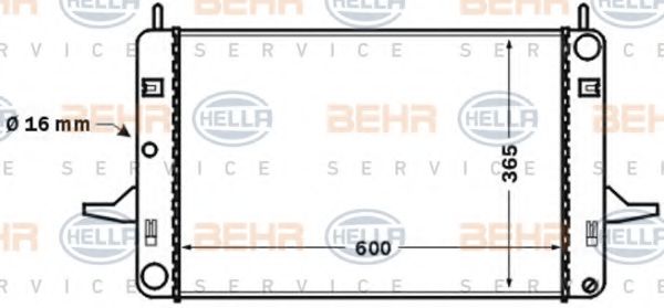 8MK 376 768-191 BEHR+HELLA+SERVICE Kühler, Motorkühlung