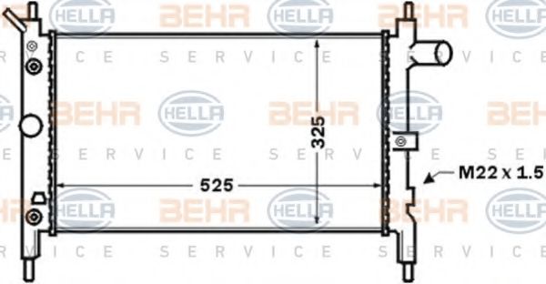 8MK 376 771-051 BEHR+HELLA+SERVICE Cooling System Radiator, engine cooling