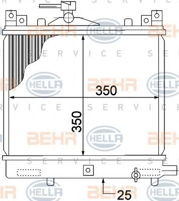 8MK 376 772-661 BEHR+HELLA+SERVICE Cooling System Radiator, engine cooling