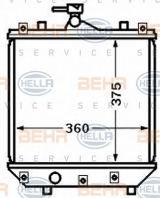 8MK 376 772-781 BEHR+HELLA+SERVICE Cooling System Radiator, engine cooling