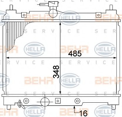 8MK 376 773-461 BEHR+HELLA+SERVICE Cooling System Radiator, engine cooling