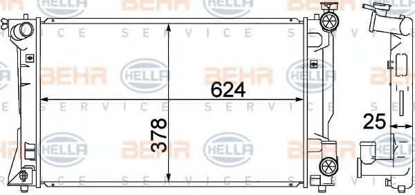 8MK 376 773-691 BEHR+HELLA+SERVICE Kühlung Kühler, Motorkühlung