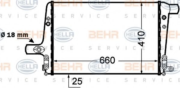 8ML 376 776-041 BEHR+HELLA+SERVICE Интеркулер