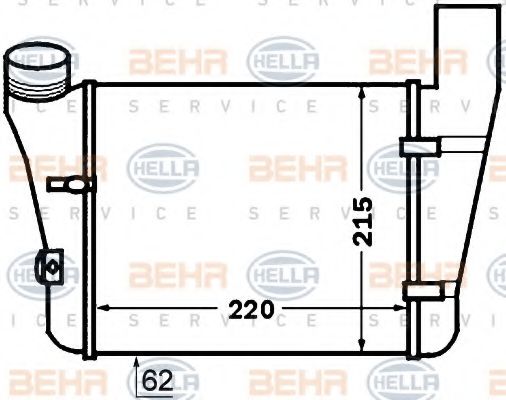 8ML 376 776-081 BEHR+HELLA+SERVICE Air Supply Intercooler, charger