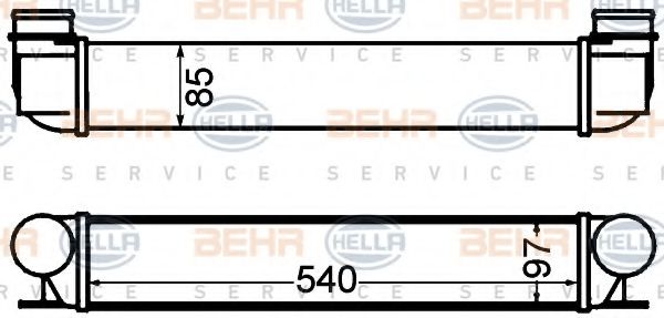 8ML 376 776-151 BEHR+HELLA+SERVICE Air Supply Intercooler, charger